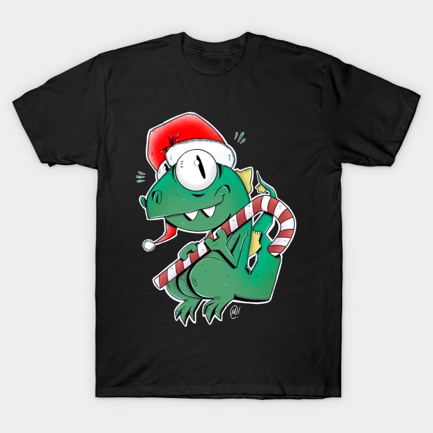 Christmas dino T-Shirt by ProjectSpaceBat